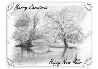Kerstkaart Engels Bridge