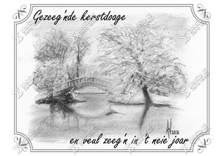 Kerstkaart Gronings Brug