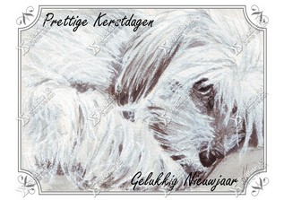 Kerstkaart Hondje