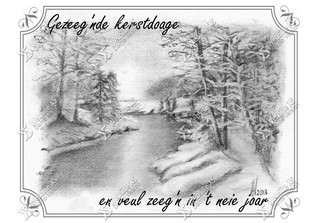 Kerstkaart Gronings Bos