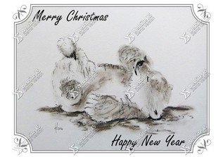 Kerstkaart Engels Polar Bear