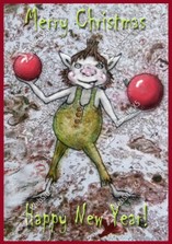 Kerstkaart Gnome