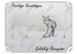 Kerstkaart Vos