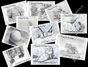 Kerstkaarten Gronings Set van 10 stuks