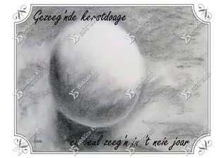 Kerstkaart Gronings Sneeuwbal